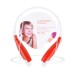 True Freedom Ring - Necked Bluetooth Stereo Headset Headphone for iPhone Samsung iPad Tablet - Red