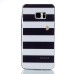 Two Separate Pieces Slim Colored Printed PC And TPU Bumper for Samsung Galaxy Note 7 - Black White Stripe /Black