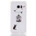 Two Separate Pieces Slim Colored Printed PC And TPU Bumper for Samsung Galaxy Note 7 - Cat And Bird /Pink