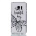 Two Separate Pieces Slim Colored Printed PC And TPU Bumper for Samsung Galaxy Note 7 - Elegant butterfly /Black