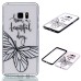 Two Separate Pieces Slim Colored Printed PC And TPU Bumper for Samsung Galaxy Note 7 - Elegant butterfly /Black