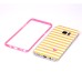 Two Separate Pieces Slim Colored Printed PC And TPU Bumper for Samsung Galaxy Note 7 - White Yellow Stripe /Pink