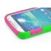 Two Tone Hybrid Silicone PC Hard Combo Stand Case Cover With ID Credit Card Holder For Samsung Galaxy S4 I9500 / I9505