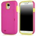 Two Tone Hybrid Silicone PC Hard Combo Stand Case Cover With ID Credit Card Holder For Samsung Galaxy S4 I9500 / I9505