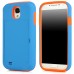 Two Tone Hybrid Silicone PC Hard Combo Stand Case Cover With ID Credit Card Holder For Samsung Galaxy S4 I9500 / I9505