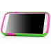 Two Tone Hybrid Silicone PC Hard Combo Stand Case Cover With ID Credit Card Holder For Samsung Galaxy S4 I9500 / I9505