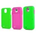 Two Tone Hybrid Silicone PC Hard Combo Stand Case Cover With ID Credit Card Holder For Samsung Galaxy S4 I9500 / I9505