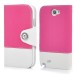 Two Tone Mouse Grain Magnetic PU Leather Wallet Folio Flip Stand Case Cover With Card Slots For Samsung Galaxy Note 2 N7100