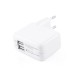 Two USB Ports Power Charger Adapter For iPhone iPad iPod with EU Plug - White