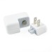 Two USB Ports Power Charger Adapter For iPhone iPad iPod with US Plug - White