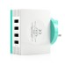 UK Plug 4 USB Ports 6.2 A Charger Adapter for iPhone iPad iPod Samsung - Blue/White