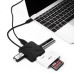 USB-C Type C Multiple 4 Ports USB 3.0 Hub Adapter For PC Tablet The New MacBook 12 inch - Black