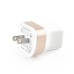 US Plug 3.1 A Dual USB Ports Charger Adapter for iPhone iPad iPod Samsung - Gold