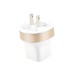 US Plug 3.1 A Dual USB Ports Charger Adapter for iPhone iPad iPod Samsung - Gold