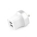 US Plug 3.1 A Dual USB Ports Charger Adapter for iPhone iPad iPod Samsung - Silver