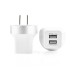 US Plug 3.1 A Dual USB Ports Charger Adapter for iPhone iPad iPod Samsung - Silver