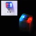 US Plug Dual Port USB Power Home Travel Charger Adapter with Flashing Light for iPhone iPad iPod Samsung - Blue