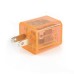 US Plug Dual Port USB Power Home Travel Charger Adapter with Flashing Light for iPhone iPad iPod Samsung - Orange