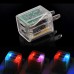 US Plug Dual Port USB Power Home Travel Charger Adapter with Flashing Light for iPhone iPad iPod Samsung - Transparent