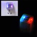 US Plug Dual Port USB Power Home Travel Charger Adapter with Flashing Light for iPhone iPad iPod Samsung - Transparent