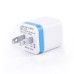 US Plug Dual Port USB Power Wall Charger Adapter for iPhone iPad iPod Samsung - Blue