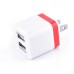 US Plug Dual Port USB Power Wall Charger Adapter for iPhone iPad iPod Samsung - Red