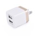 US Plug Dual Port USB Power Wall Charger Adapter for iPhone iPad iPod Samsung - Rose Gold