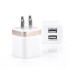 US Plug Dual Port USB Power Wall Charger Adapter for iPhone iPad iPod Samsung - Rose Gold