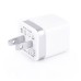 US Plug Dual Port USB Power Wall Charger Adapter for iPhone iPad iPod Samsung - Silver