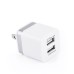 US Plug Dual Port USB Power Wall Charger Adapter for iPhone iPad iPod Samsung - Silver