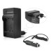US Plug Wall Charger and Car Charger with EU Plug Converter for GoPro Hero 3+ / 3