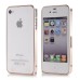 Ultra-Thin 0.7mm Screw Metal Chrome Frame Bumper Case (with Screws And Screwdriver) For iPhone 4S iPhone 4