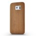 Ultra-Thin Natural Wood Pattern TPU Case Cover For Samsung Galaxy S6 Edge - Brown