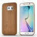 Ultra-Thin Natural Wood Pattern TPU Case Cover For Samsung Galaxy S6 Edge - Brown