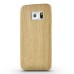 Ultra-Thin Natural Wood Pattern TPU Case Cover For Samsung Galaxy S6 Edge - Light Brown