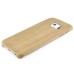 Ultra-Thin Natural Wood Pattern TPU Case Cover For Samsung Galaxy S6 Edge - Light Brown