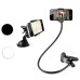 Ultra Long Arm Universal Rotatable Metal Bracket Mount Holder With Car Suction Cup For iPhone Samsung HTC Blackberry