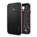 Ultra Slim Soft Hybrid TPU Back Case Cover for Samsung Galaxy S4 - Black and Pink