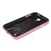 Ultra Slim Soft Hybrid TPU Back Case Cover for Samsung Galaxy S4 - Black and Pink