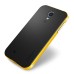 Ultra Slim Soft Hybrid TPU Back Case Cover for Samsung Galaxy S4 - Black and Yellow