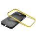 Ultra Slim Soft Hybrid TPU Back Case Cover for Samsung Galaxy S4 - Black and Yellow