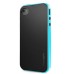 Ultra Slim Soft Hybrid TPU Back Case Cover for iPhone 4 iPhone 4S - Black and Blue