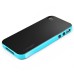 Ultra Slim Soft Hybrid TPU Back Case Cover for iPhone 4 iPhone 4S - Black and Blue