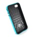 Ultra Slim Soft Hybrid TPU Back Case Cover for iPhone 4 iPhone 4S - Black and Blue