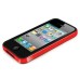 Ultra Slim Soft Hybrid TPU Back Case Cover for iPhone 4 iPhone 4S - Black and Red