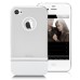 Ultra Thin ABS+PC Protective Hard Case Cover For iPhone 4S - Transparent White