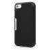 Ultra Thin Flip Built-in Card Slot Leather Case for iPhone 4 iPhone 4S - Black