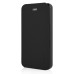 Ultra Thin Flip Built-in Card Slot Leather Case for iPhone 4 iPhone 4S - Black