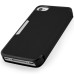 Ultra Thin Flip Built-in Card Slot Leather Case for iPhone 4 iPhone 4S - Black