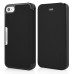 Ultra Thin Flip Built-in Card Slot Leather Case for iPhone 4 iPhone 4S - Black